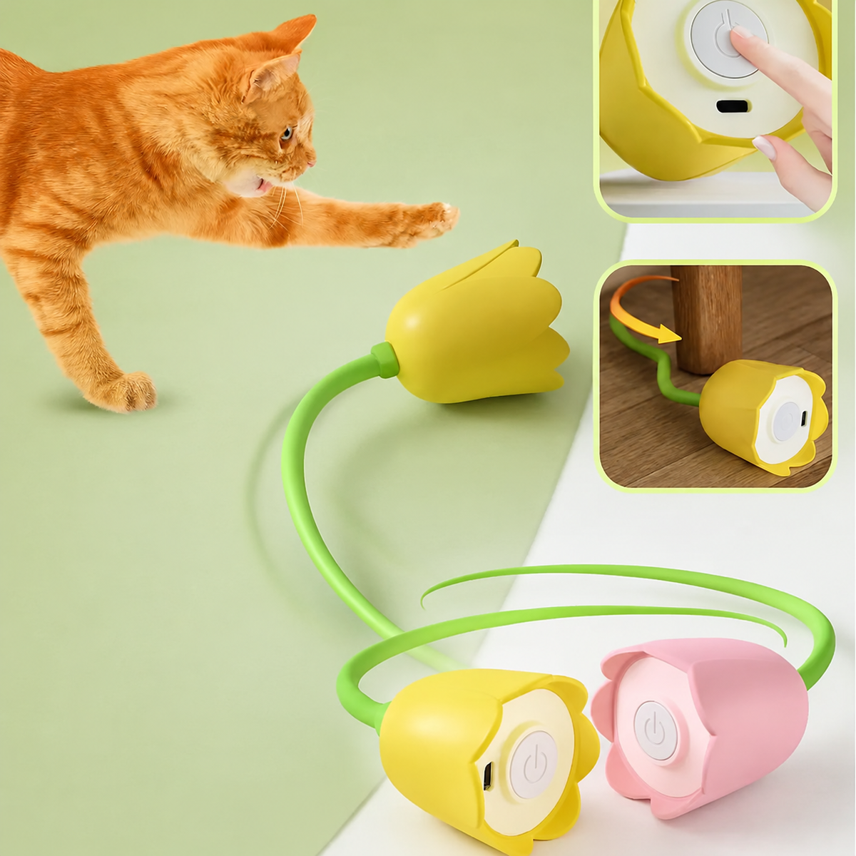 Şarjlı Hareketli Kuyruklu İnteraktif Kedi Oyuncağı (Kutulu)