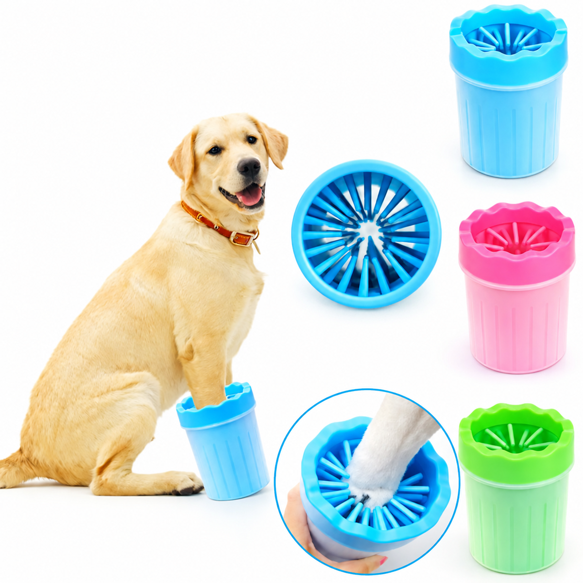 Silikon Dişli Köpek Pati Temizleme Aparatı (Kutulu)