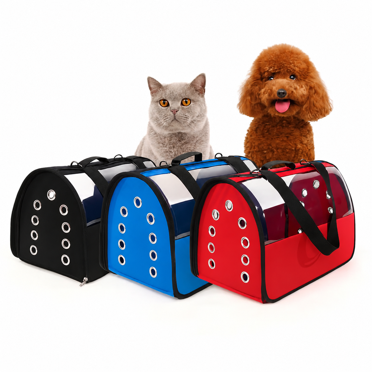 Petpretty Büyük Boy Şeffaf Taşıma Çantası 30x30x49 (Karışık Renk)