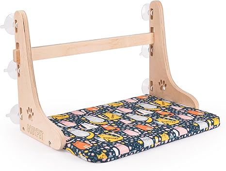 Ahşap Vantuzlu Pencere Kedi Yatağı paket görseli