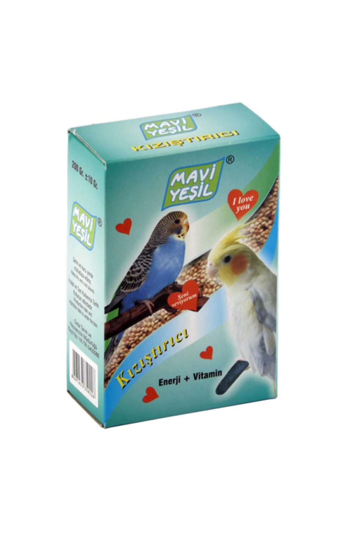 Kuşlar için Vitaminli Kızıştırıcı 200g Mavi Yeşil paket görseli
