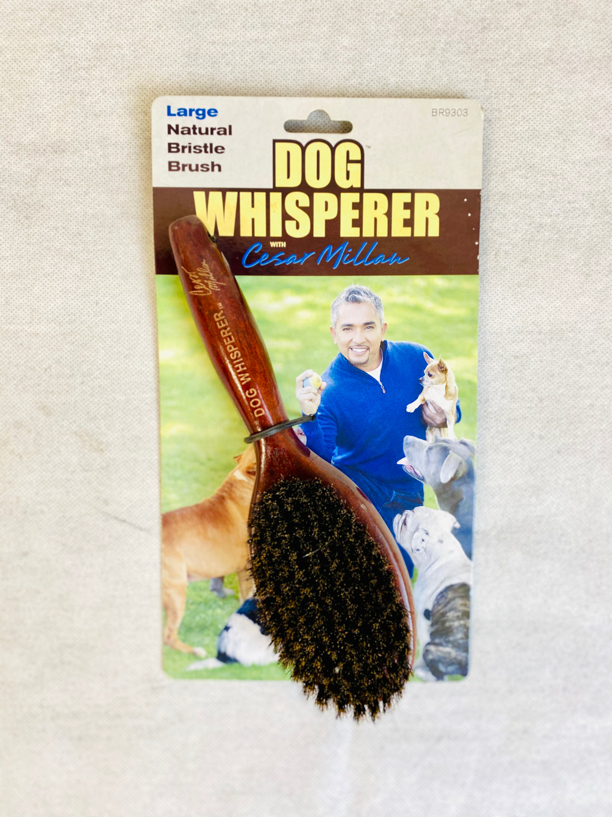 Dog Whisperer Cesar Millan'dan Büyük Köpekler için Doğal Kıl ve Tüy Fırçası paket görseli