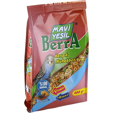 Vitaminlli Besleyici Karışık Muhabbet Kuşu Yemi 400g Mavi Yeşil paket görseli