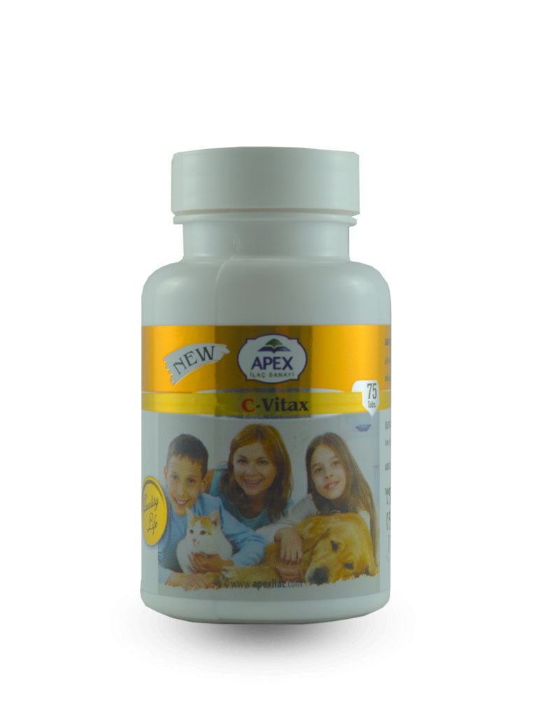 C-Vitax Kedi ve Köpekler için C Vitamin Tablet Apex paket görseli