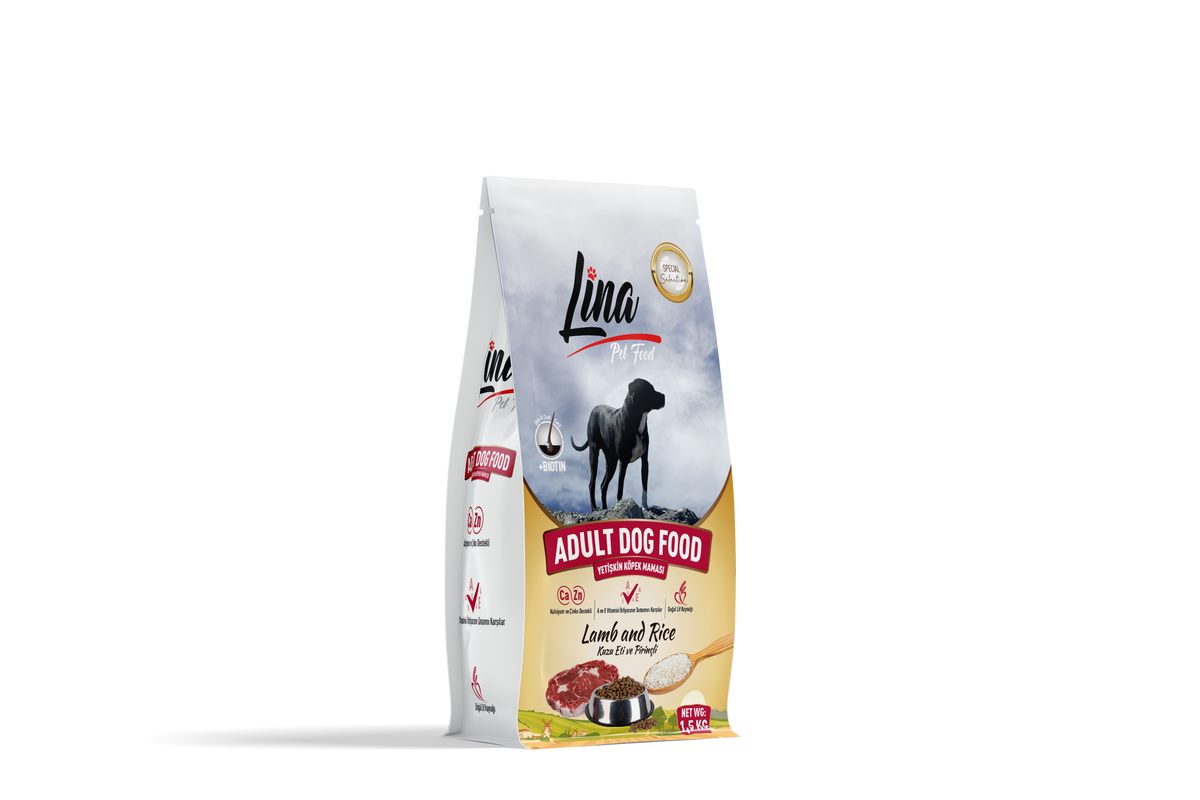 Lina Kuzu Etli Pirinçli Yetişkin Köpek Maması 1,5 kg paket görseli
