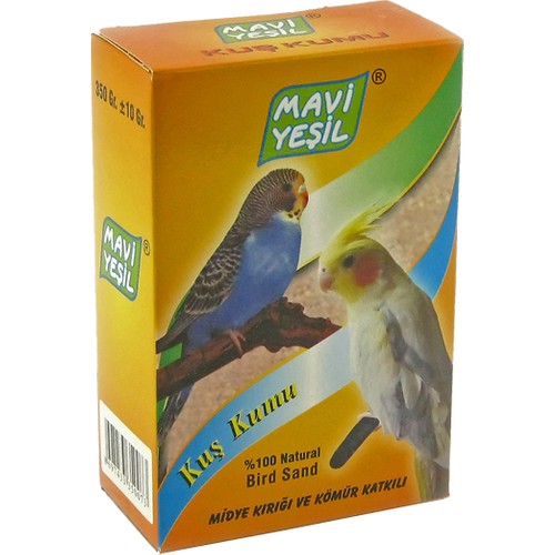 Mavi Yeşil Kuş Kumu 200g paket görseli