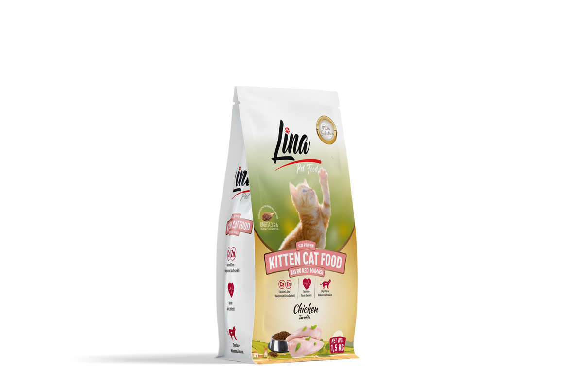 Lina Tavuklu Yavru Kedi Maması 1,5 kg paket görseli