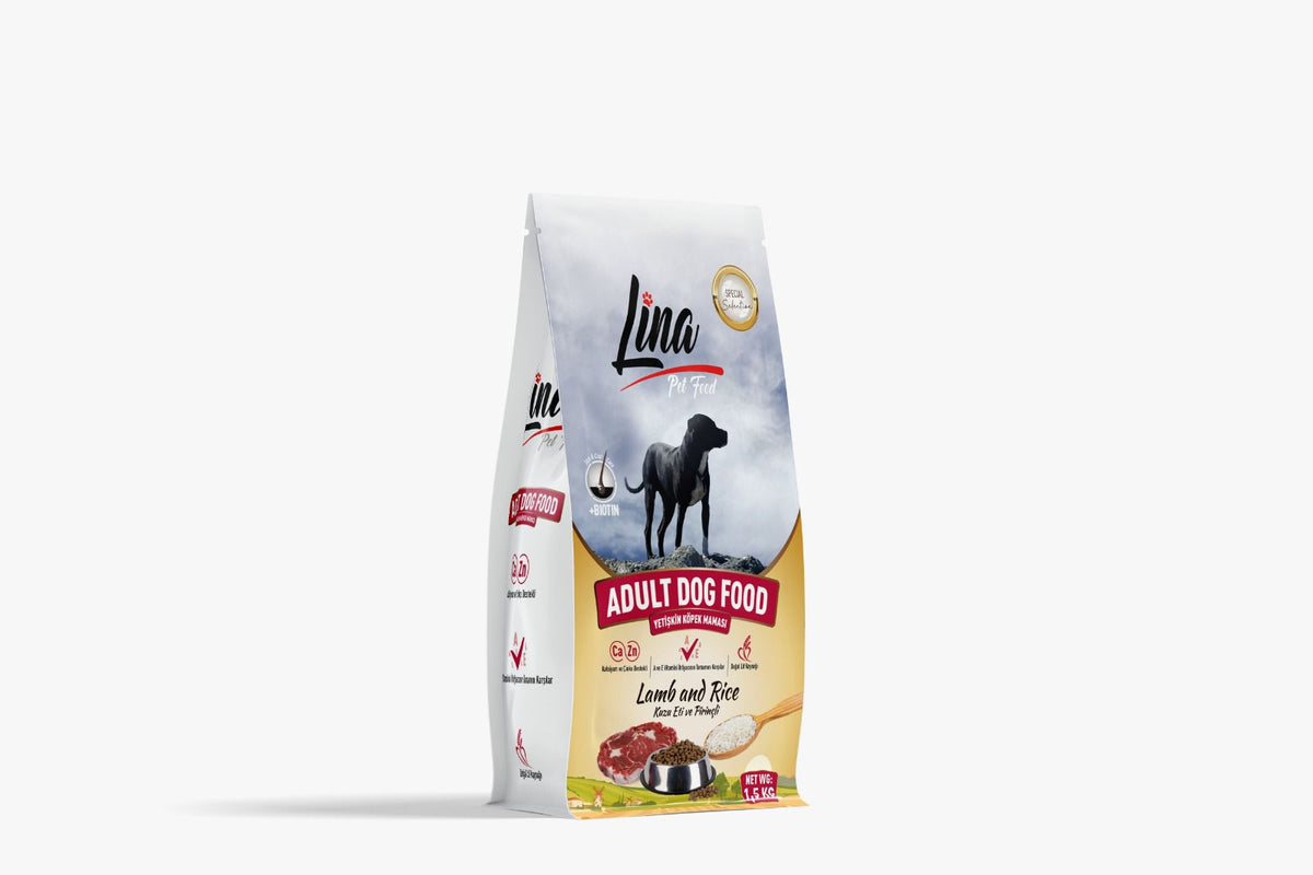Lina Kuzu Eti ve Pirinçli Yetişkin Köpek Maması 15 kg paket görseli