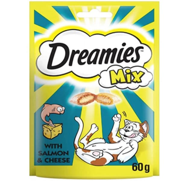 Dreamies Somon ve Peynirli Mix Kedi Ödül Maması 1 Adet / 60 g paket görseli