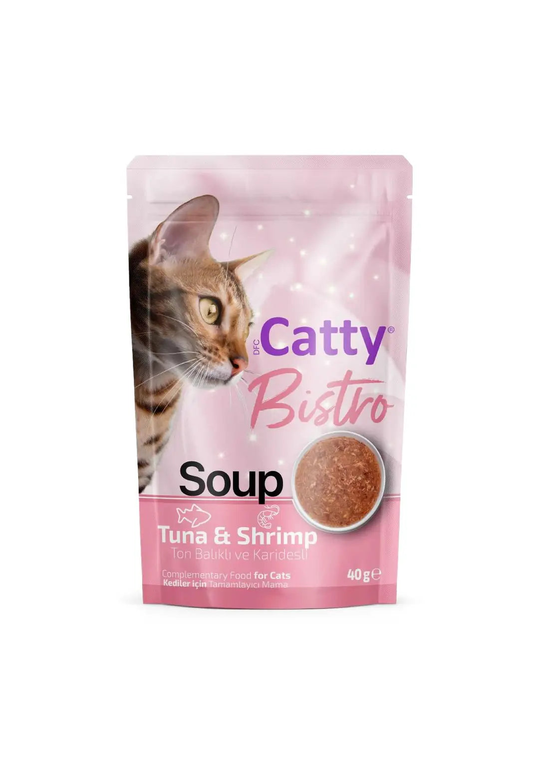 Catty Bistro Ton Balıklı ve Karidesli Kedi Çorbası 40 g paket görseli