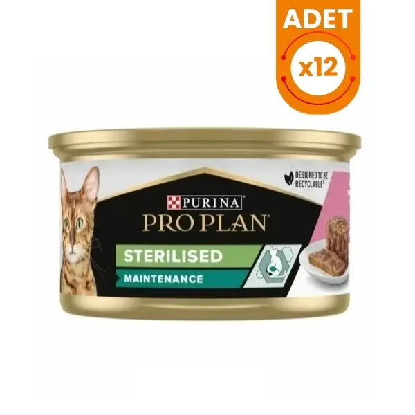 Pro Plan Sterilised Ton ve Somonlu Konserve Kedi Maması 12 Adet / 85 g paket görseli