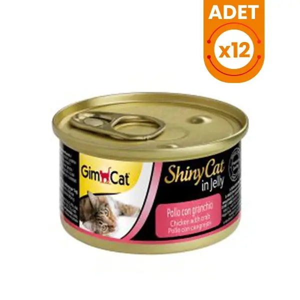 Gimcat Shinycat Tavuklu Yengeçli Konserve Kedi Maması 12 Adet / 70 g paket görseli