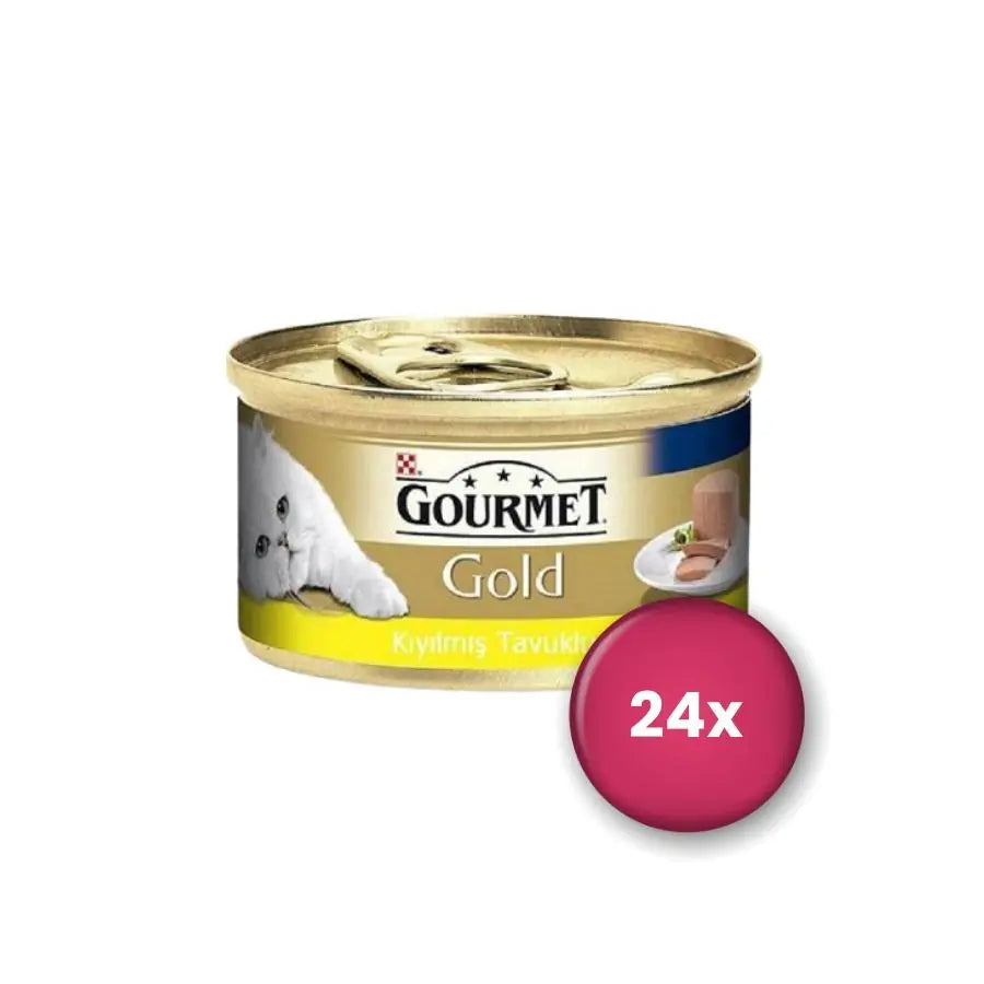 Gourmet Gold Kıyılmış Tavuklu Yetişkin Kedi Konservesi 24 X 85 g paket görseli