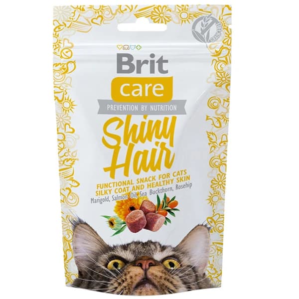 Brit Care Shiny Hair Kedi Bisküvisi 50 g / 1 Adet paket görseli