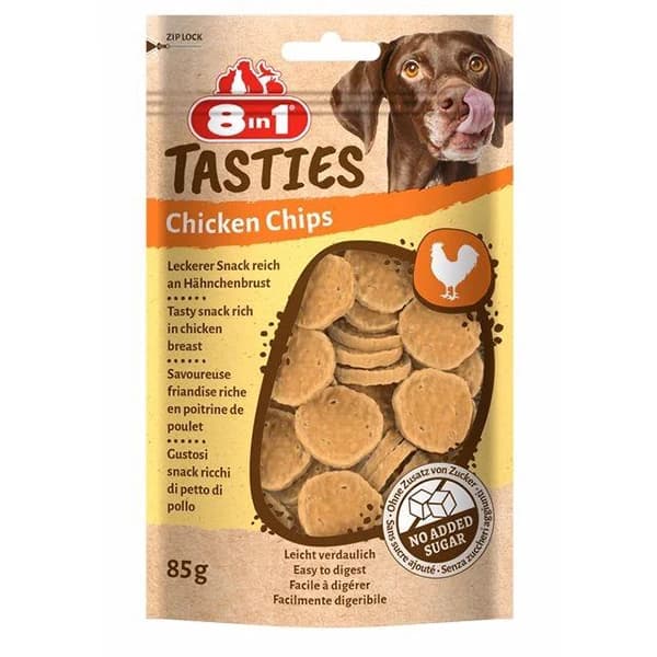 8in1 Tasties Chicken Chips Tavuklu Cips Köpek Ödül Maması paket görseli