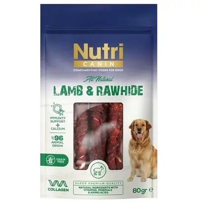 Nutri Canin Kuzu Etli Sargılı Kemik Köpek Ödülü Small 80 g paket görseli