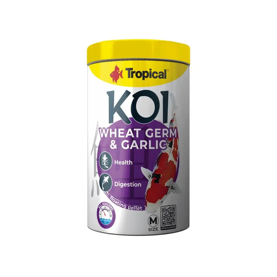 Tropical Koi Wheat Germ ve Garlic Pellet Size M Koi Balığı Yemi 320 g paket görseli