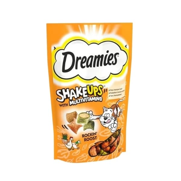 Dreamies ShakeUps Multivitamins Kümes Hayvanlı Kedi Ödül Maması 55 g / 1 Adet paket görseli