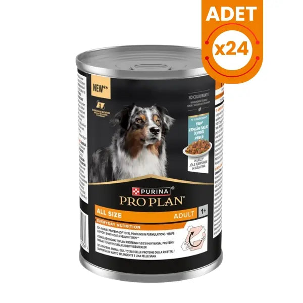Pro Plan Jöle içinde Balık Etli Yetişkin Konserve Köpek Maması 24 Adet / 400 g paket görseli
