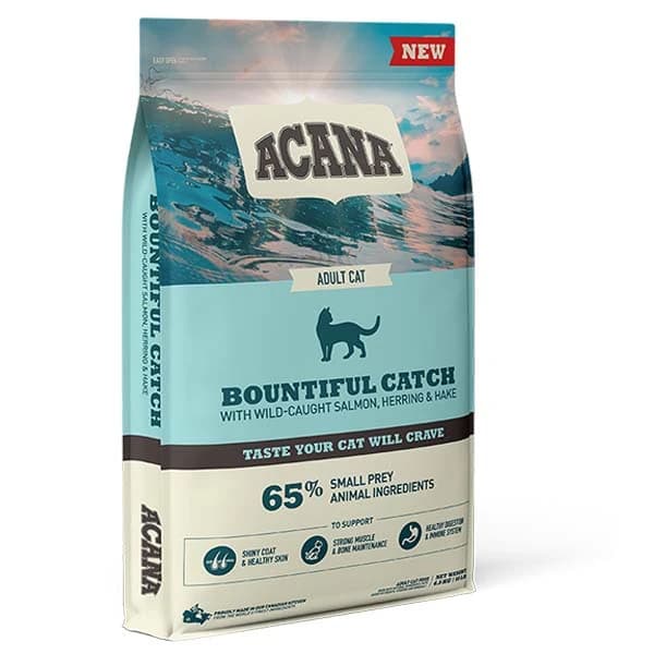 Acana Bountiful Catch Somonlu ve Ringa Balıklı Yetişkin Kedi Maması 1,8 kg paket görseli
