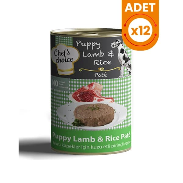 Chefs Choice Kıyılmış Kuzulu Yavru Köpek Konservesi 12 Adet / 400 g paket görseli