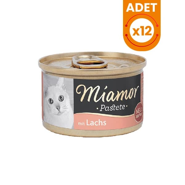 Miamor Pastete Somonlu Tahılsız Konserve Kedi Maması 85 g / 12 Adet paket görseli