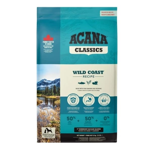Acana Classics Wild Coast Düşük Tahıllı Balıklı ve Sebzeli Yetişkin Köpek Maması 14,5 kg paket görseli