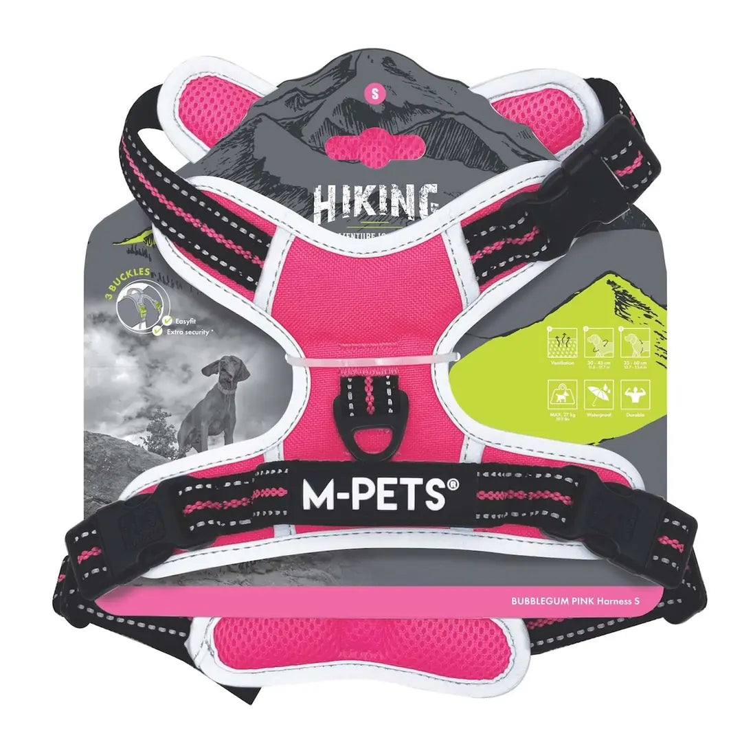 M-Pets Hıkıng Reflektörlü Soft Köpek Göğüs Tasması Pembe XL paket görseli