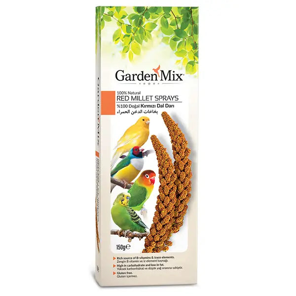 Garden Mix Kırmızı Darı Dalı Kuş Ödülü 150 g paket görseli