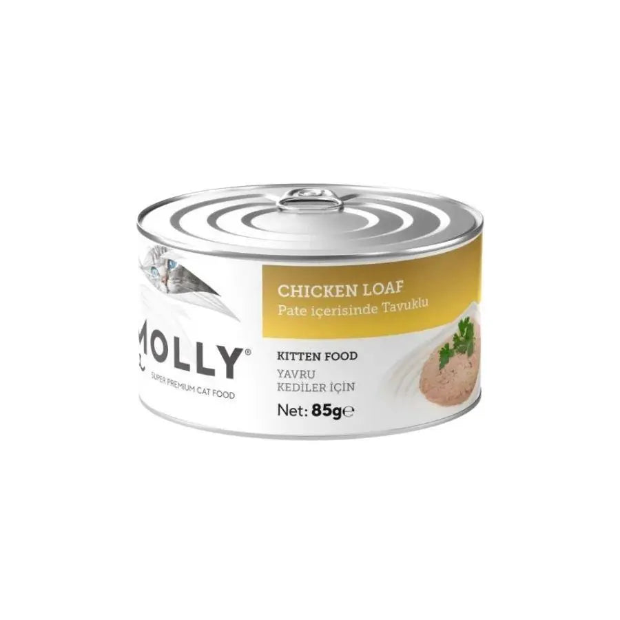 Molly Pate Tavuk Etli Tahılsız Yavru Kedi Konservesi 85 g paket görseli