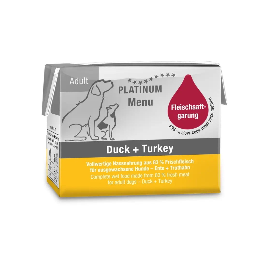Platinum Ördekli ve Hindili Köpek Yaş Maması 90 g paket görseli