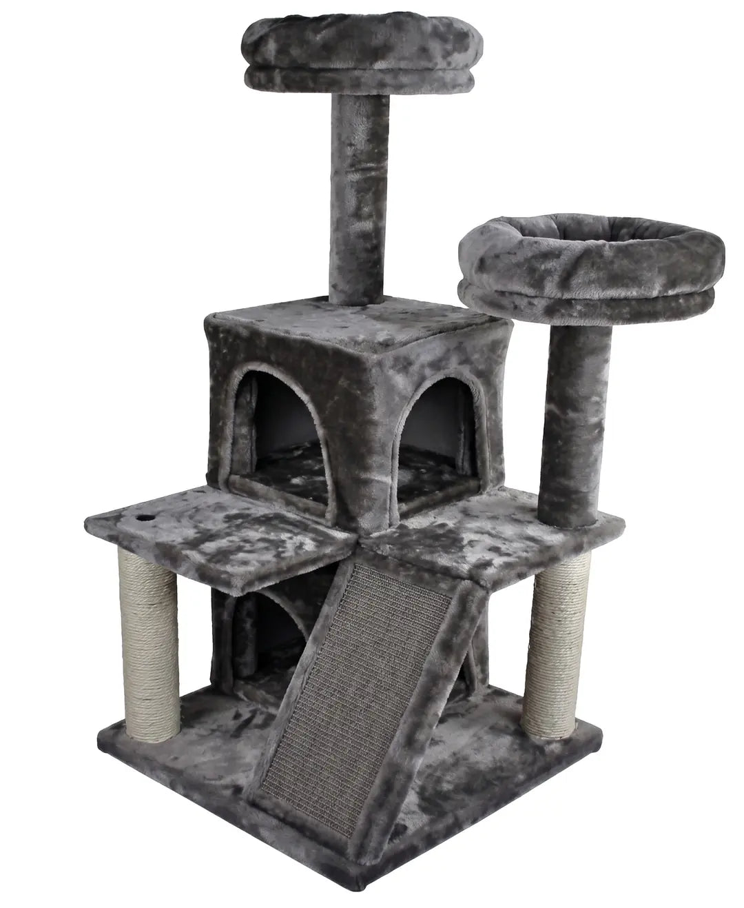 Tommy Çok Katlı Lüks Gri Kedi Tırmalama Evi 50x50x116 paket görseli