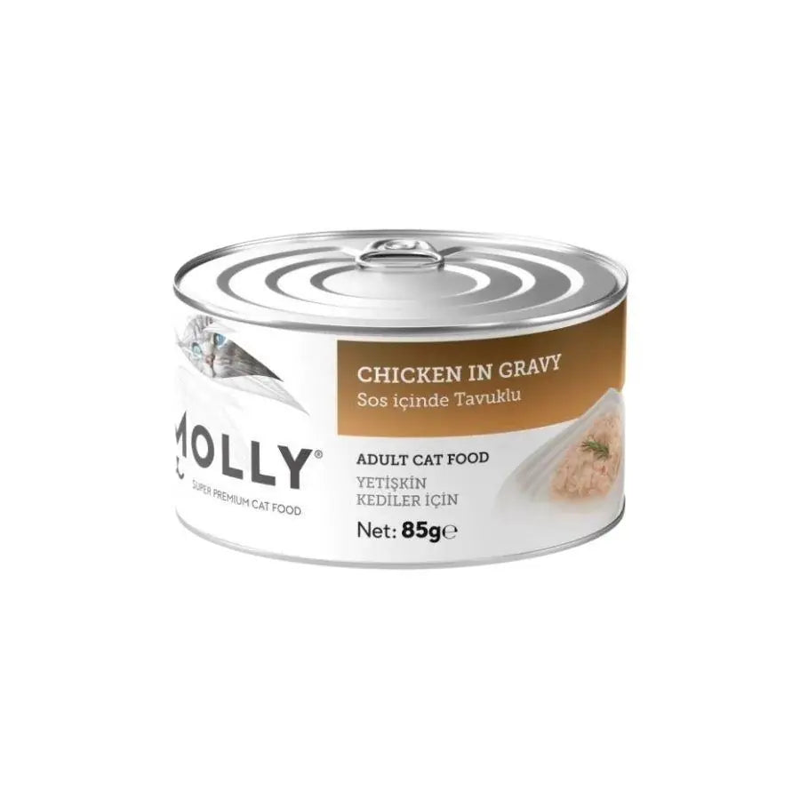 Molly Sos İçinde Tavuklu Yetişkin Kedi Konservesi 85 g paket görseli