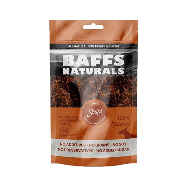 Baffs Naturals Kuzu Et Çubukları Köpek Ödül Maması 100 g paket görseli