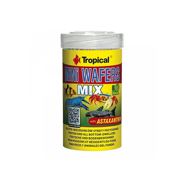 Tropical Mini Wafers Mix Balık ve Deniz Kabukluları için Yem 100 ml / 55 g paket görseli