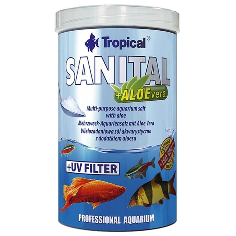 Tropical Sanital Aloe Vera İlaveli Zengin İçerikli Akvaryum Tuzu 1,2 kg paket görseli