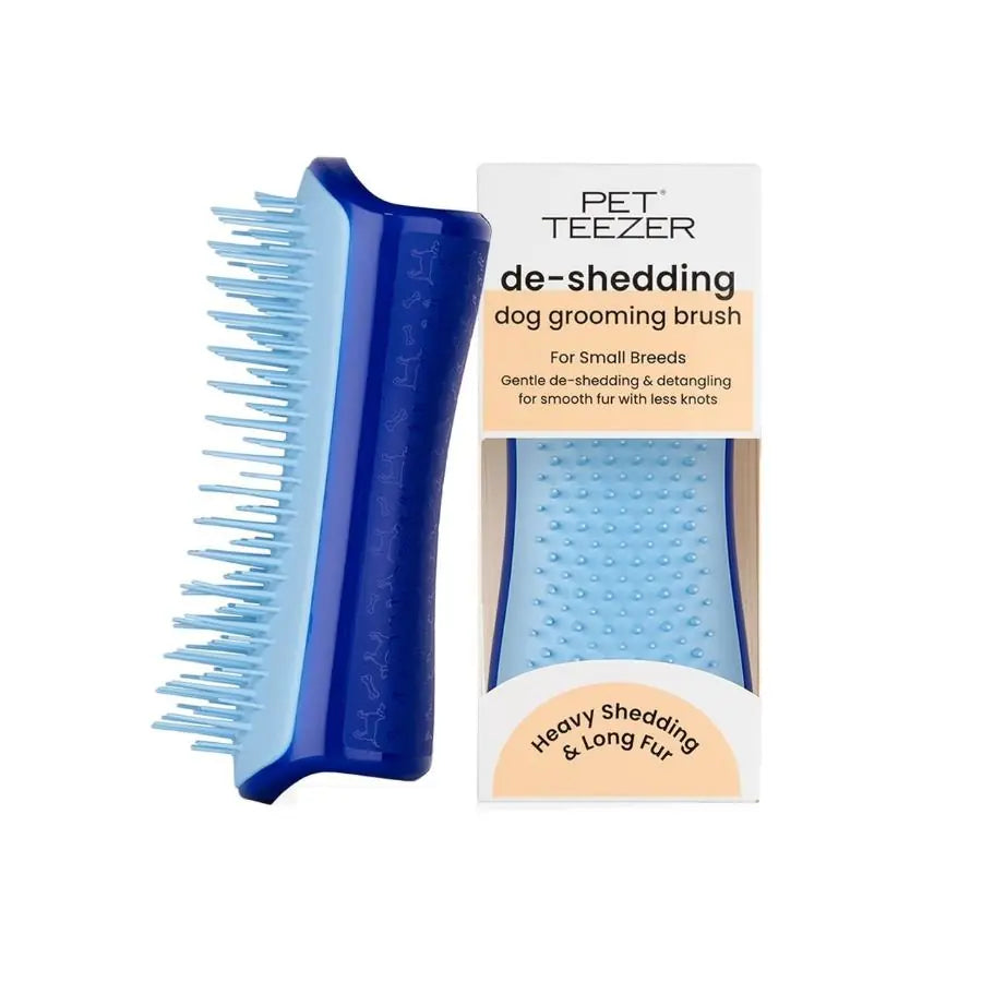 Pet Teezer Tüy Dökülme Karşıtı ve Kir Temizleyici Küçük Irk Köpeklere Özel Fırça Mavi paket görseli