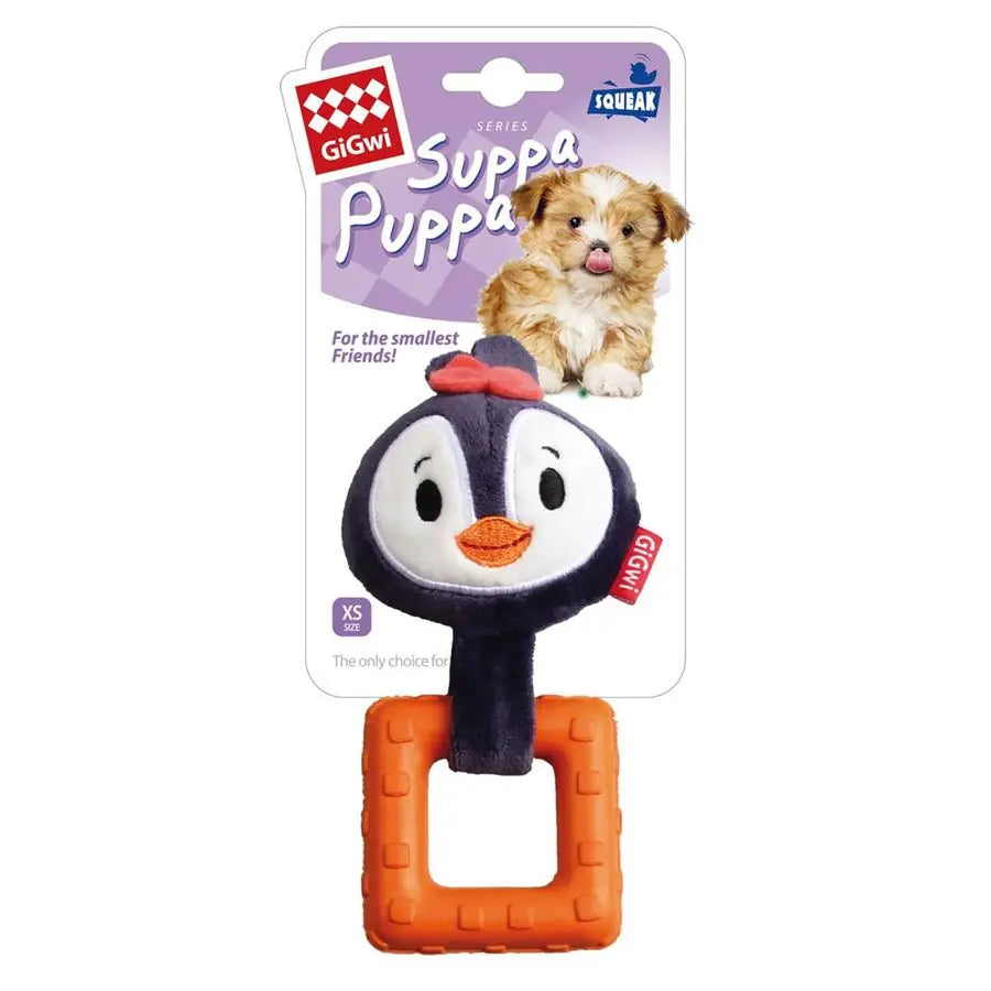 Gigwi Suppa Puppa Penguen Diş Kaşıma Köpek Oyuncağı 16 cm paket görseli