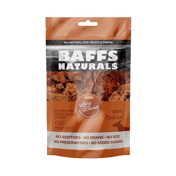 Baffs Naturals Kuzu Ciğer Bisküvi Köpek Ödül Maması 100 g paket görseli