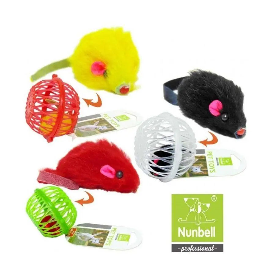Nunbell Fareli Kafes Kedi Oyuncağı Karışık Renk 7 Cm 1 Adet paket görseli