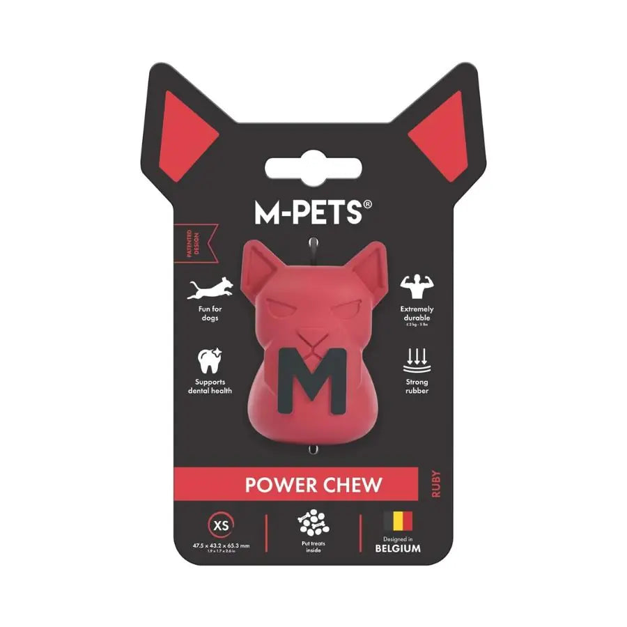 M-Pets Power Chew Kauçuk Köpek Ödül Oyuncağı Ruby XS paket görseli