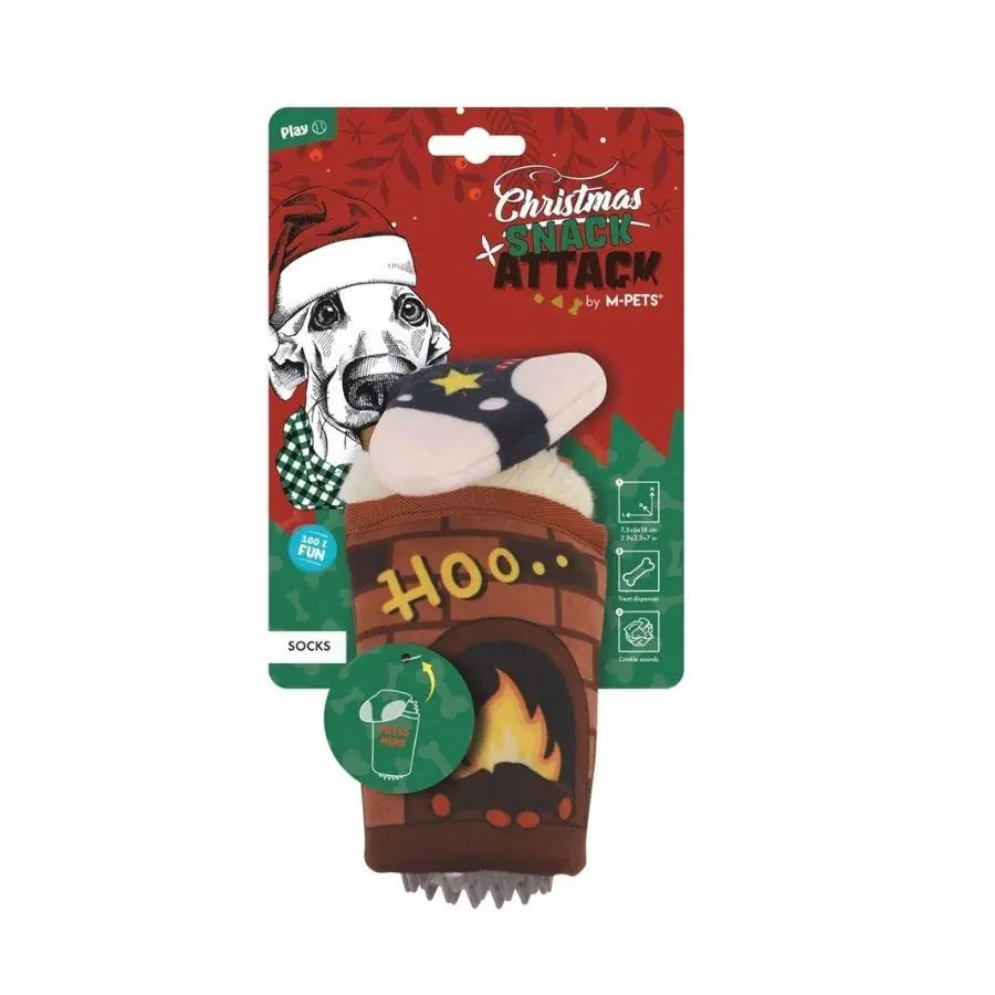 M-Pets Christmas Ödül Hazneli Çorap Peluş Köpek Oyuncağı paket görseli