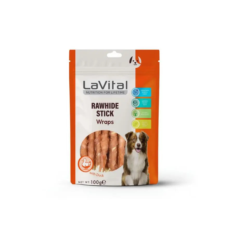 LaVital Ördek Etli Sarılı Çubuk Köpek Ödülü 100 g paket görseli