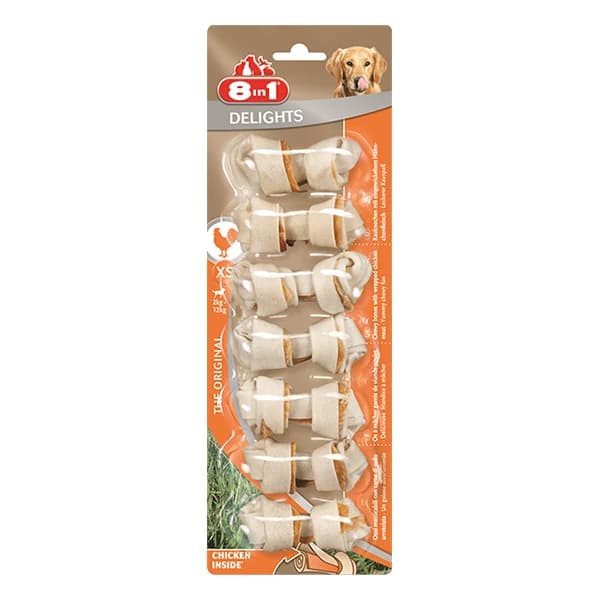 8 In 1 Delights Bones Tavuklu Köpek Kemik Ödülü 35 g / Small paket görseli