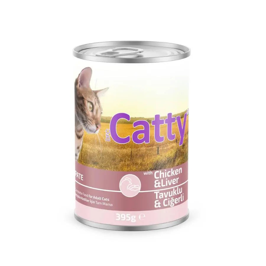 Catty Pate Tavuklu Ciğerli Kedi Konservesi 395 g paket görseli