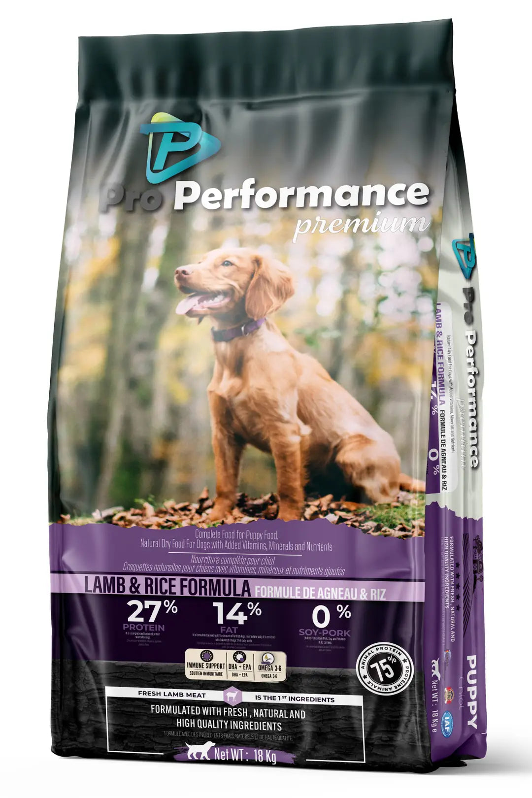 Pro Performance Kuzu Etli ve Pirinçli Yavru Köpek Maması 18 kg paket görseli