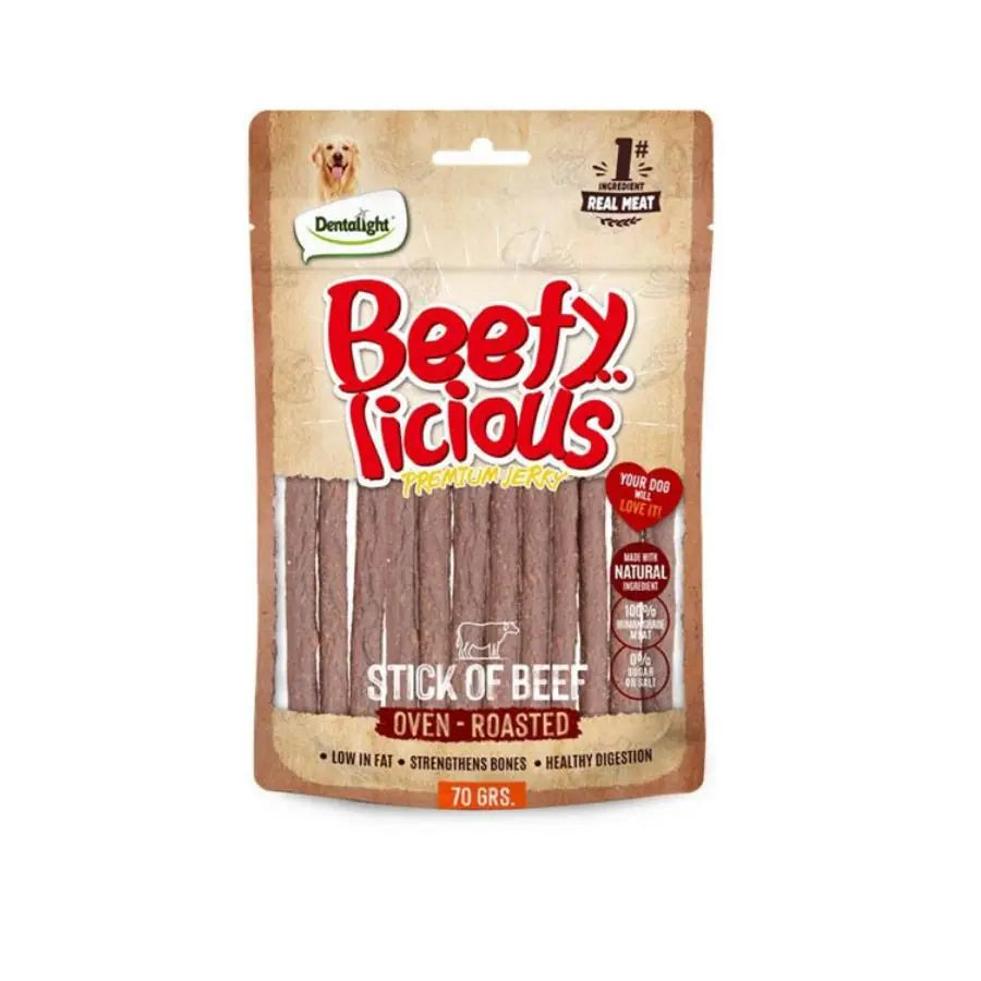 Dentalight Beefy Stick Sığır Etli Köpek Ödül Çubuğu 70 g paket görseli