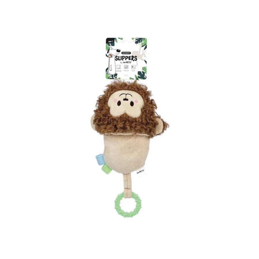 M-Pets Slippers Monkey Kahverengi Peluş Köpek Oyuncağı Kahverengi paket görseli