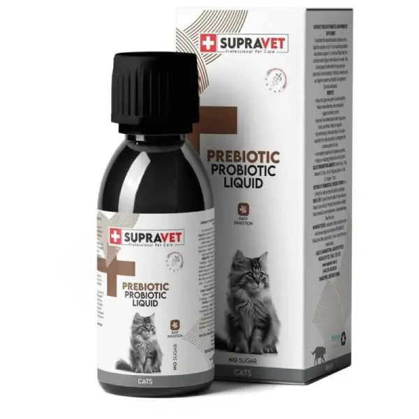 Supravet Probiyotik Bağışıklık Güçlendirici Sıvı Probiyotik + Prebiyotik Kedi Vitamin Takviyesi 100 ml paket görseli