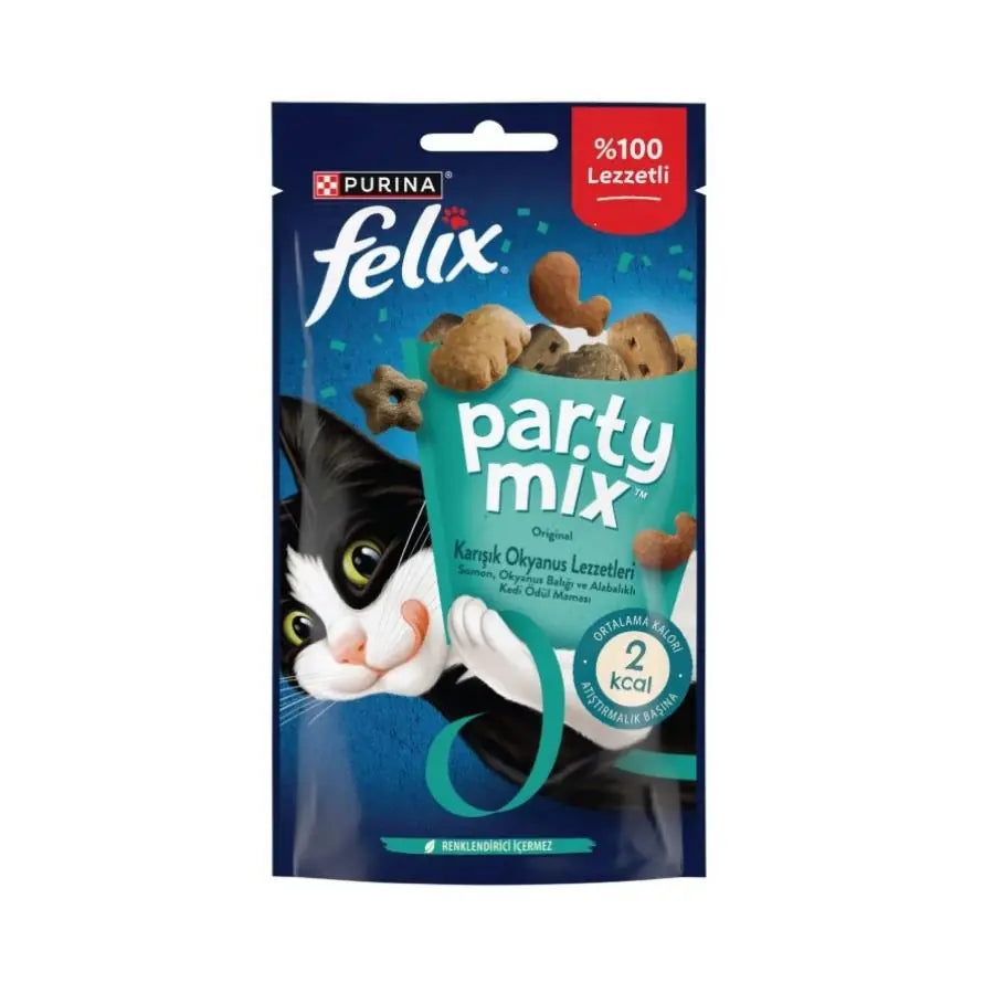 Felix Party Mix Karışık Okyanus Lezzetleri Kedi Ödül Maması 60 g paket görseli